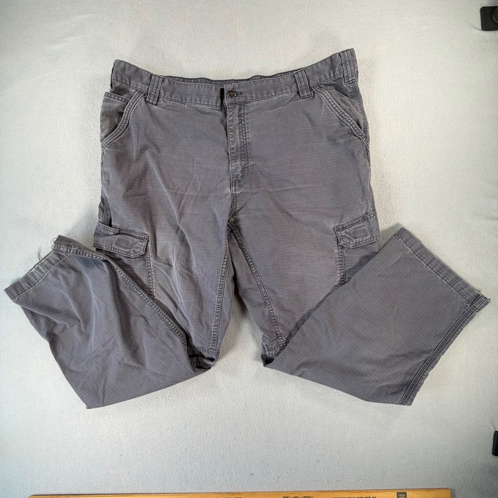 Carhartt Men's 42x32 Gray Relaxed Fit Cargo Work Pants Ripstop Utility Workwear